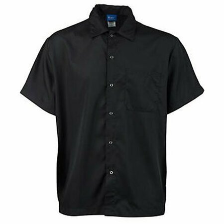 ALLPOINTS Kng 2Xl Cook Shirt Frontsnap, Black 11422XL